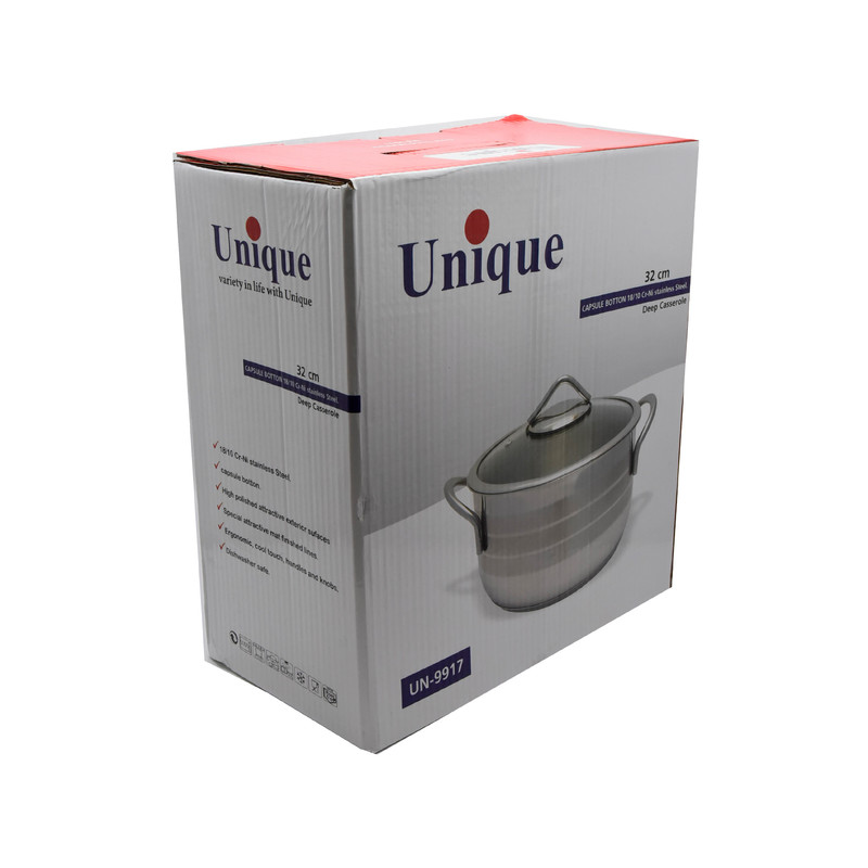 قابلمه یونیک مدل استیل کد 9917 سایز 32 - Image 6