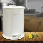 سطل زباله 16 لیتر پدالی یونیک مدل UN-4130 رنگ سفید