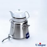 کتری استیل 4 لیتر با قوری چینی یونیک UN-7203