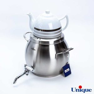 کتری و قوری 5.5 لیتر استیل یونیک UN-7207 دسته استیل