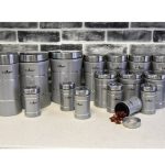 سرویس 18 پارچه کمر باریک خطی نقره ای استیل یونیک UN-4688