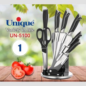 سرویس چاقو آشپزخانه یونیک پروانه 8 پارچه کد UN-5100