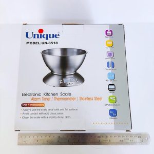 ترازو آشپزخانه استیل یونیک اصل مدل UN-6518 – ترازو کاسه دار استیل یونیک اصل
